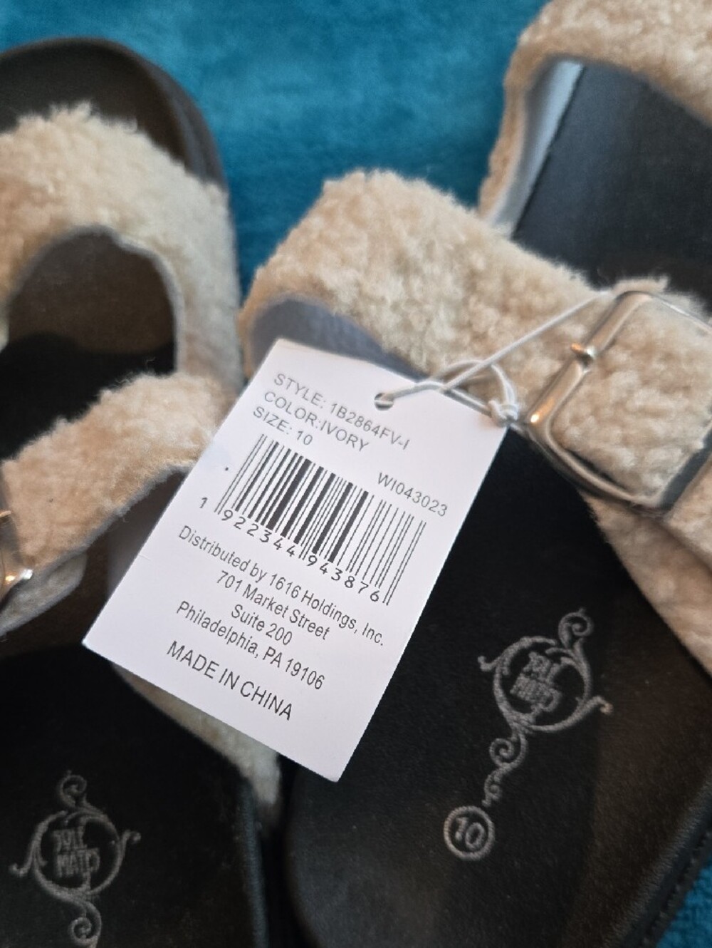 Sole Mates Faux Fur Sandals Sz 10 - Picture 6 of 6